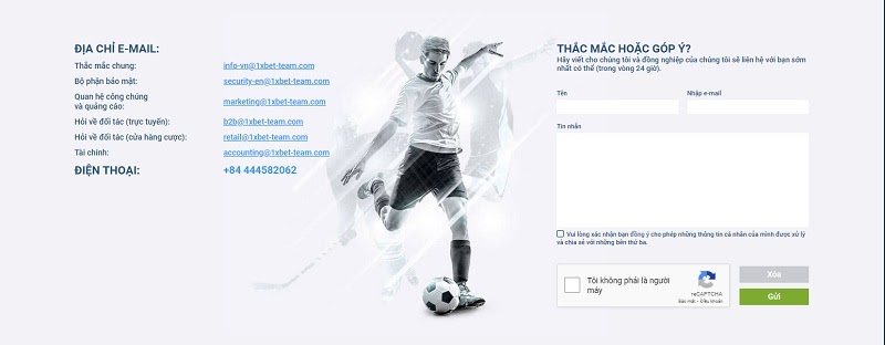 Dịch vụ CSKH tại 1xBet