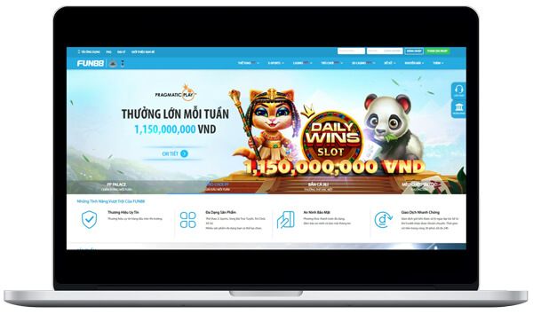 Giao diện Fun88 phiên bản Desktop